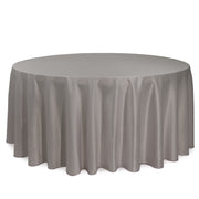 132 inch L'amour Round Tablecloth Dark Silver