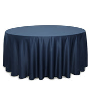 132 inch L'amour Round Tablecloth Navy Blue