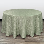 132 Inch Round Crinkle Taffeta Tablecloth Sage - Bridal Tablecloth
