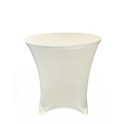 30 x 30 inch Lowboy Cocktail Spandex Table Cover Ivory - Bridal Tablecloth