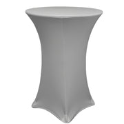 30 inch Highboy Cocktail Round Spandex Table Cover Gray