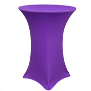 36 inch Highboy Cocktail Spandex Table Cover Purple