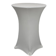 36 inch Highboy Cocktail Round Spandex Table Cover Silver
