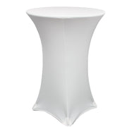 32 inch Highboy Cocktail Spandex Table Cover White