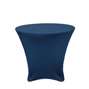 36 x 30 inch Lowboy Cocktail Spandex Table Cover Navy Blue - Bridal Tablecloth