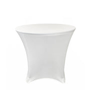 36 x 30 inch Lowboy Cocktail Spandex Table Cover White - Bridal Tablecloth