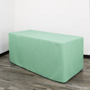 6 ft Fitted Polyester Tablecloth Rectangular Mint
