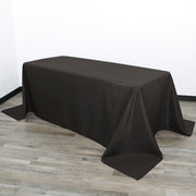 90 x 132 inch Polyester Rectangular Tablecloth Black
