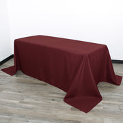 90 x 156 inch Polyester Rectangular Tablecloth Burgundy