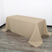 90 x 132 inch Polyester Rectangular Tablecloth Champagne