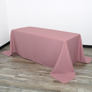 90 x 156 Inch Rectangular Polyester Tablecloth Dusty Rose