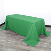 90 x 156 Inch Rectangular Polyester Tablecloth Emerald Green