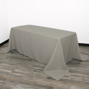 90 x 132 inch Polyester Rectangular Tablecloth Gray