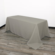 90 x 156 inch Polyester Rectangular Tablecloth Gray