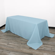 90 x 132 inch Polyester Rectangular Tablecloth Light Blue