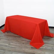 90 x 156 inch Polyester Rectangular Tablecloth Red