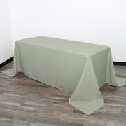 90 x 132 Inch Rectangular Polyester Tablecloth Sage
