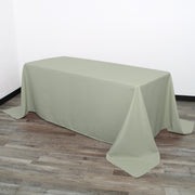 90 x 156 Inch Rectangular Polyester Tablecloth Sage