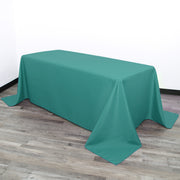 90 x 132 inch Polyester Rectangular Tablecloth Teal