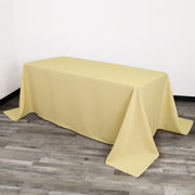 90 x 156 inch Polyester Rectangular Tablecloth Pastel Yellow