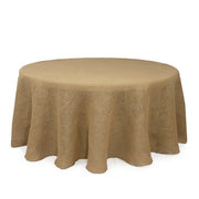 120 Inch Round Burlap Tablecloth