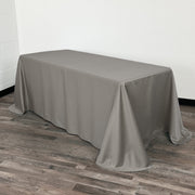 90 x 156 inch L'amour Rectangular Tablecloth Dark Silver
