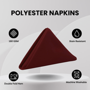20 inch Polyester Cloth Napkins Burgundy (Pack of 10)