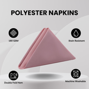 20 Inch Polyester Cloth Napkins Dusty Rose (Pack of 10)