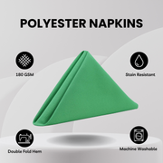 20 Inch Polyester Cloth Napkins Emerald Green (Pack of 10)