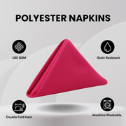 20 inch Polyester Cloth Napkins Fuchsia (Pack of 10)