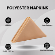 20 inch Polyester Cloth Napkins Peach (Pack of 10)