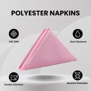 20 inch Polyester Cloth Napkins Pink (Pack of 10)