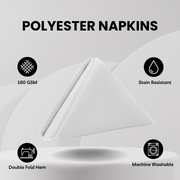 20 inch Polyester Cloth Napkins White (Pack of 10)
