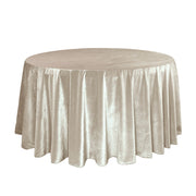 120 Inch Round Premium Velvet Tablecloth Champagne