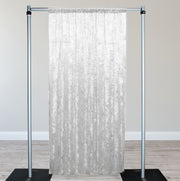 Velvet 8 ft x 60 Inch Drape with 4 Inch Pocket White