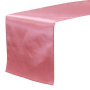 14 x 108 inch Satin Table Runner Coral - Bridal Tablecloth