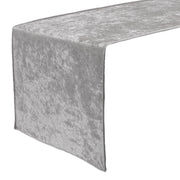 14 x 108 Inch Velvet Table Runner Dark Silver