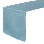 14 x 108 inch L'amour Satin Table Runner Dusty Blue