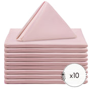 20 inch L'amour Satin Napkins Blush Pink (Pack of 10)