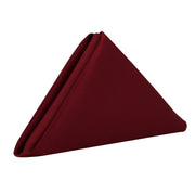 10 Pack 20 Inch L'amour Satin Napkins Burgundy - Bridal Tablecloth