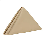 20 inch L'amour Satin Napkins Champagne (Pack of 10) - Bridal Tablecloth