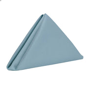 10 Pack 20 Inch L'amour Satin Napkins Dusty Blue