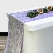14 x 108 Inch Crushed Velvet Table Runner Lavender