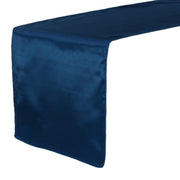 14 x 108 inch Satin Table Runner Navy Blue - Bridal Tablecloth