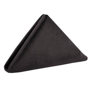 10 Pack 20 Inch Velvet Cloth Napkins Black