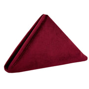 10 Pack 20 Inch Velvet Cloth Napkins Burgundy