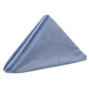 10 Pack 20 Inch Velvet Cloth Napkins Dusty Blue