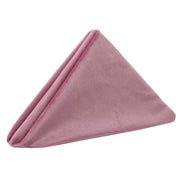 10 Pack 20 Inch Velvet Cloth Napkins Dusty Rose