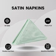 20 inch Satin Cloth Napkins Mint (Pack of 10)