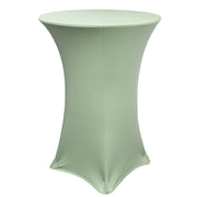 30 Inch Highboy Cocktail Round Stretch Spandex Table Cover Sage